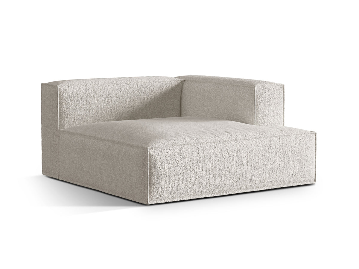 Nuria Boucle Chaise Longue rechts 1 Sitzer in Grey Beige Melange-Monet präsentiert im Onlineshop von KAQTU Design AG. Modulares Sofa ist von Micadoni