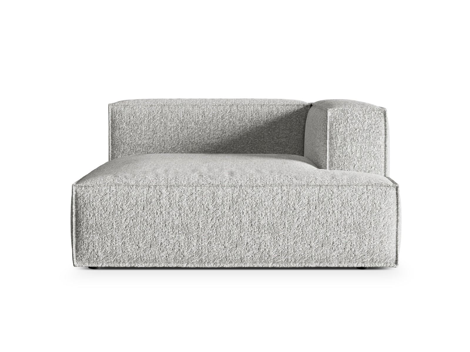 Nuria Boucle Chaise Longue rechts 1 Sitzer in Silver präsentiert im Onlineshop von KAQTU Design AG. Modulares Sofa ist von Micadoni