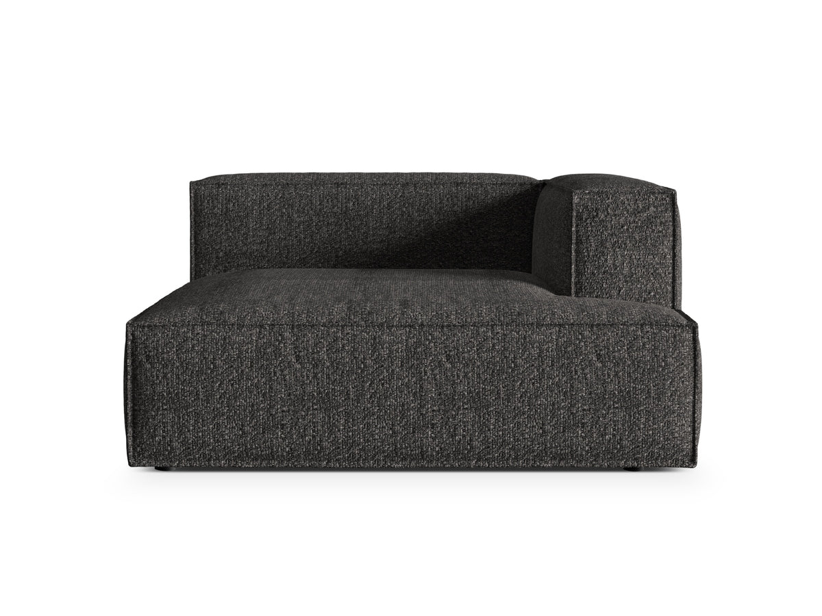 Nuria Boucle Chaise Longue rechts 1 Sitzer in Anthracite-Monet präsentiert im Onlineshop von KAQTU Design AG. Modulares Sofa ist von Micadoni