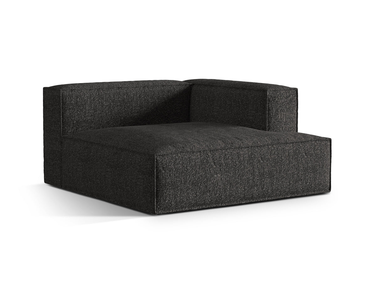 Nuria Boucle Chaise Longue rechts 1 Sitzer in Anthracite-Monet präsentiert im Onlineshop von KAQTU Design AG. Modulares Sofa ist von Micadoni