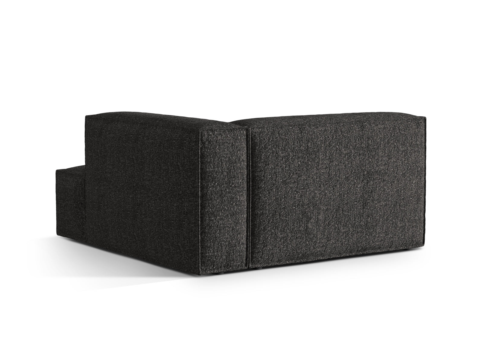 Moderne Nuria Boucle Chaise Longue rechts 1 Sitzer in edlem Anthrazit, perfekt für gemütliche Ecken und stilvolle Einrichtung.