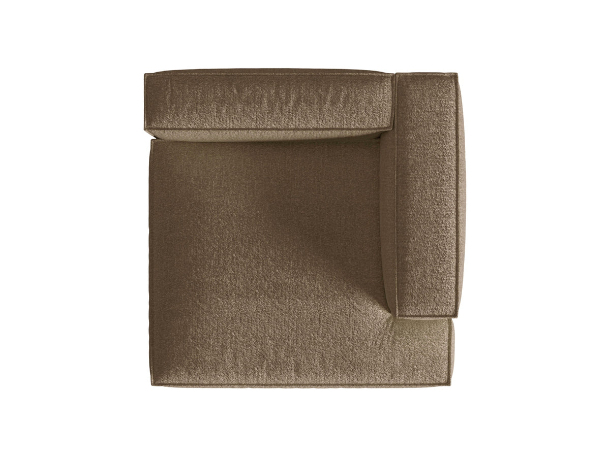 Nuria Boucle Chaise Longue rechts 1 Sitzer in Cappuccino-Monet präsentiert im Onlineshop von KAQTU Design AG. Modulares Sofa ist von Micadoni