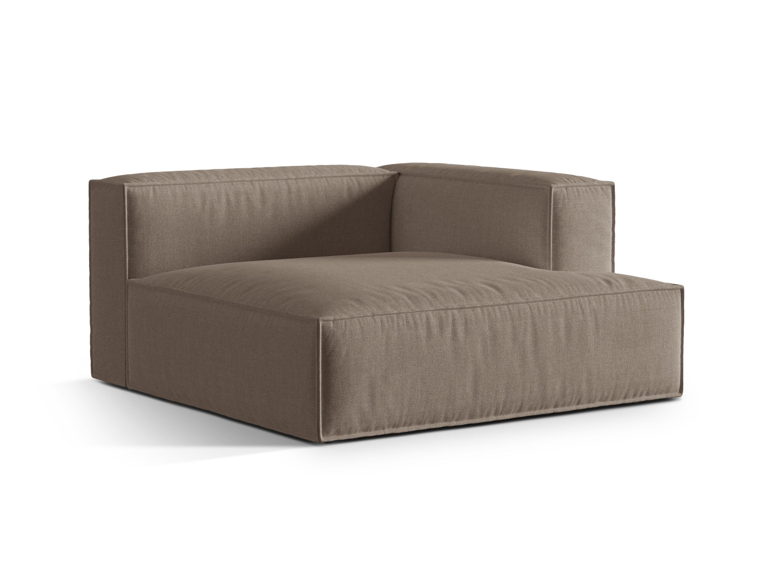 Moderne Nuria Velour Chaise Longue in elegantem Grau, ideal für stilvolle Wohnräume und gemütliche Entspannungsecken. Hochwertige Qualität von Micadoni.