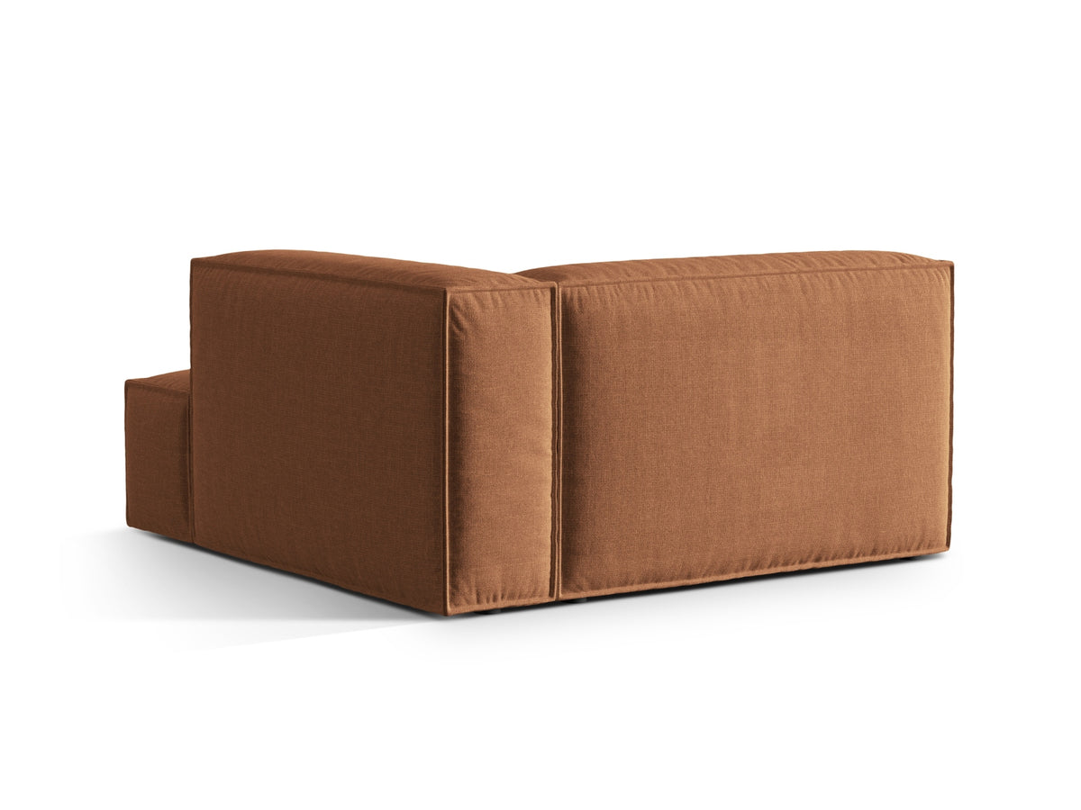Nuria Velour Chaise Longue rechts 1 Sitzer in Honey-Paris präsentiert im Onlineshop von KAQTU Design AG. Modulares Sofa ist von Micadoni