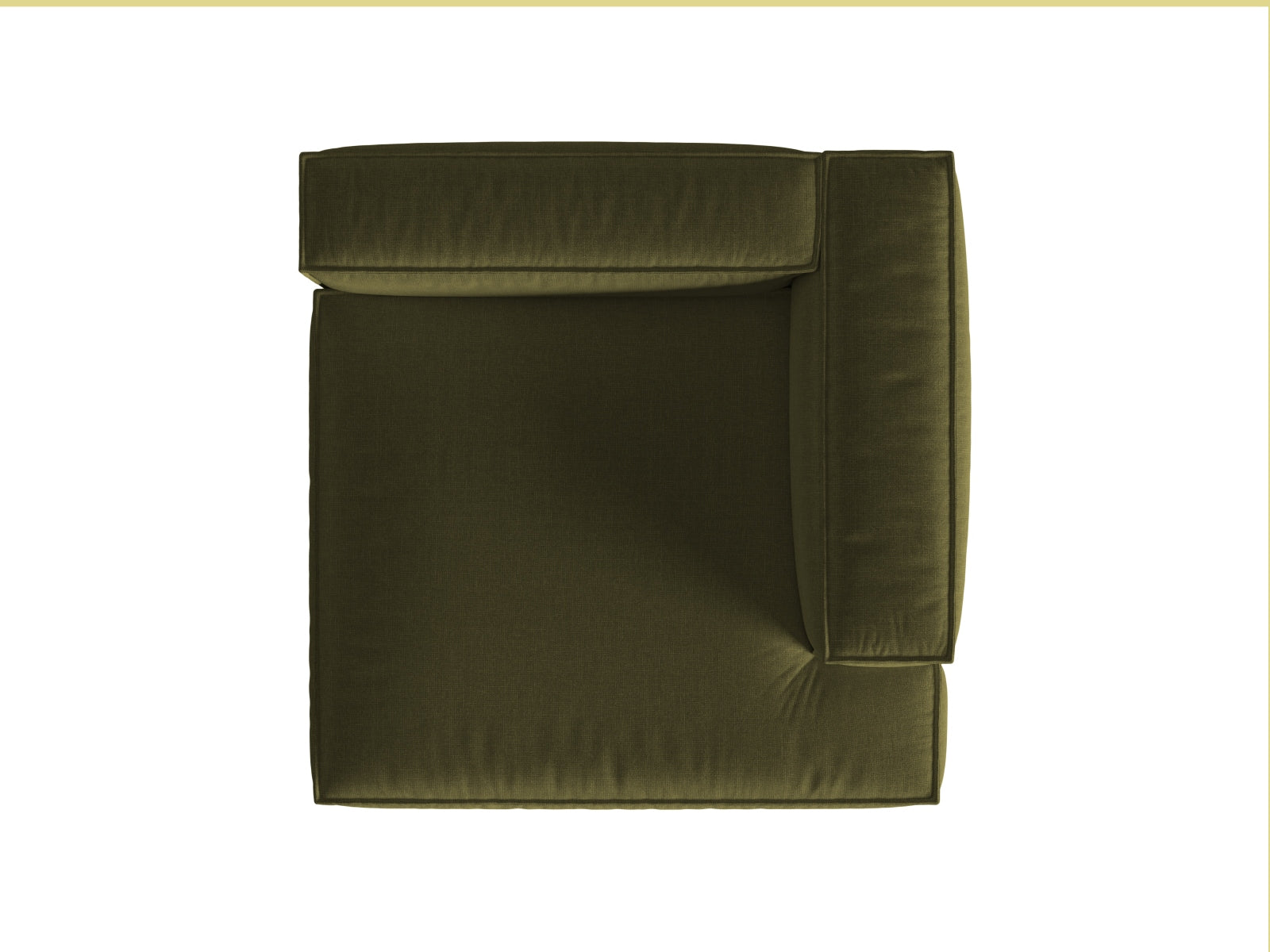 Moderne Nuria Velour Chaise Longue in luxuriösem Moosgrün, perfekt für entspannte Stunden und stilvolle Einrichtungsideen.