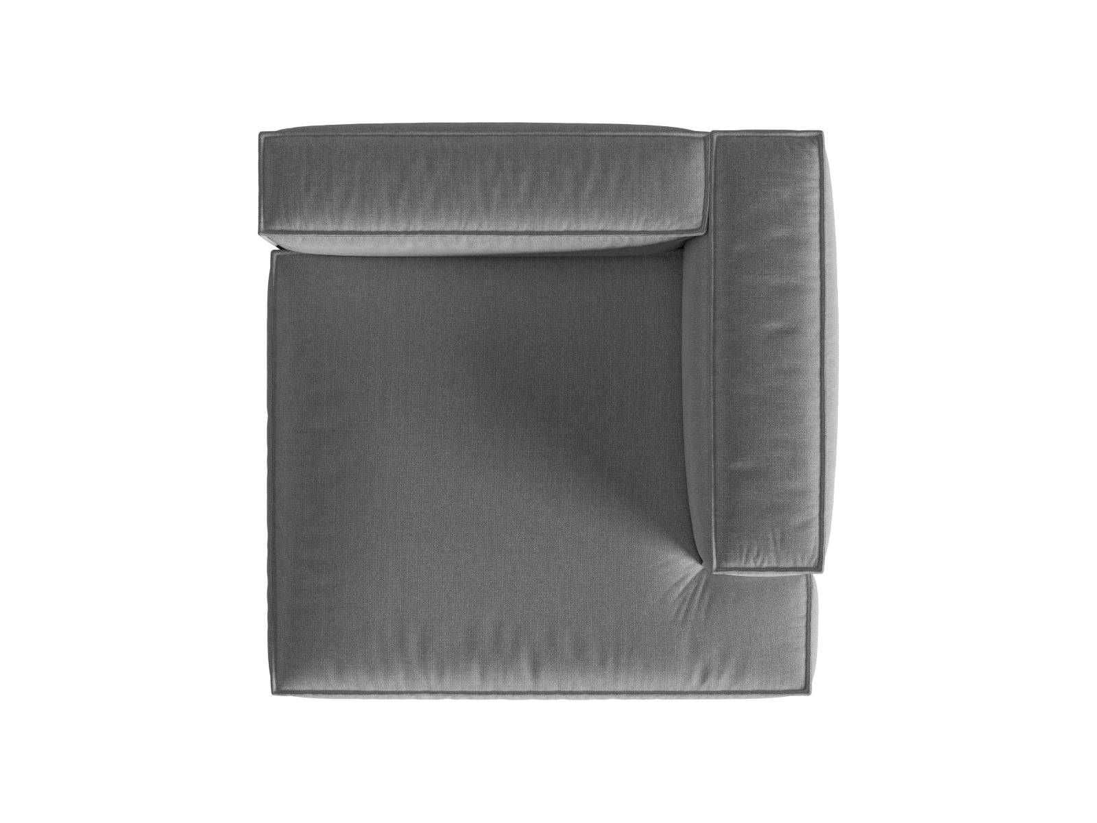 Moderne Nuria Velour Chaise Longue in edlem Grau, ideal für stilvolle Wohnräume und entspannte Stunden. Ein elegantes Möbelstück für Ihr Zuhause.