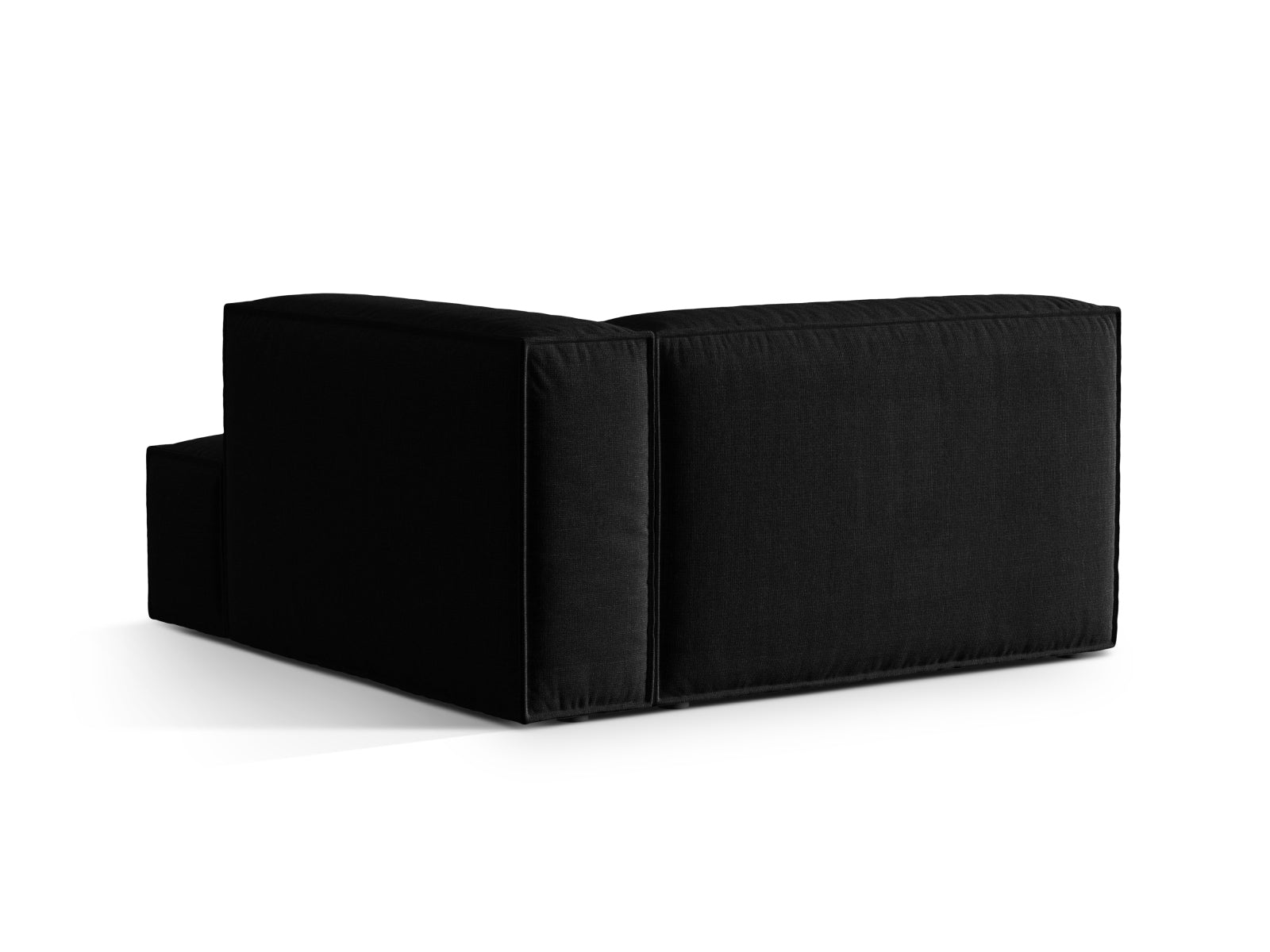 Nuria Velour Chaise Longue rechts 1 Sitzer in Black-Paris präsentiert im Onlineshop von KAQTU Design AG. Modulares Sofa ist von Micadoni