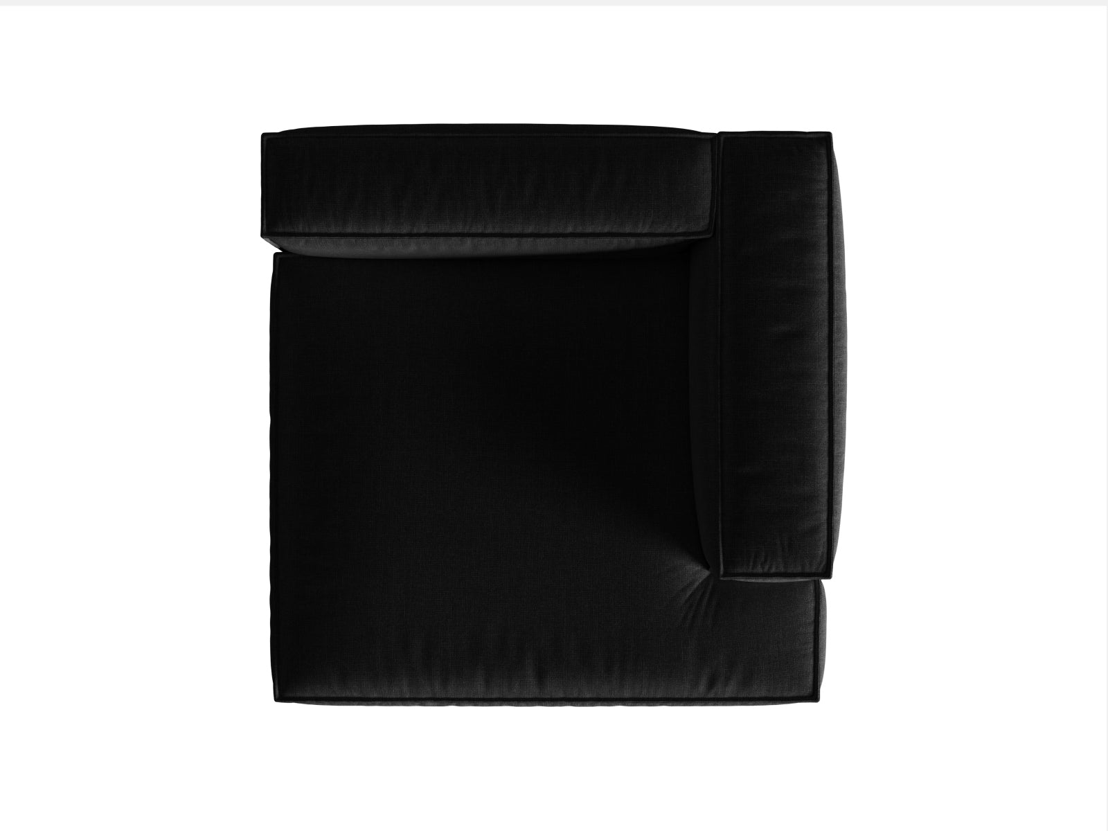 Nuria Velour Chaise Longue rechts 1 Sitzer in Black-Paris präsentiert im Onlineshop von KAQTU Design AG. Modulares Sofa ist von Micadoni