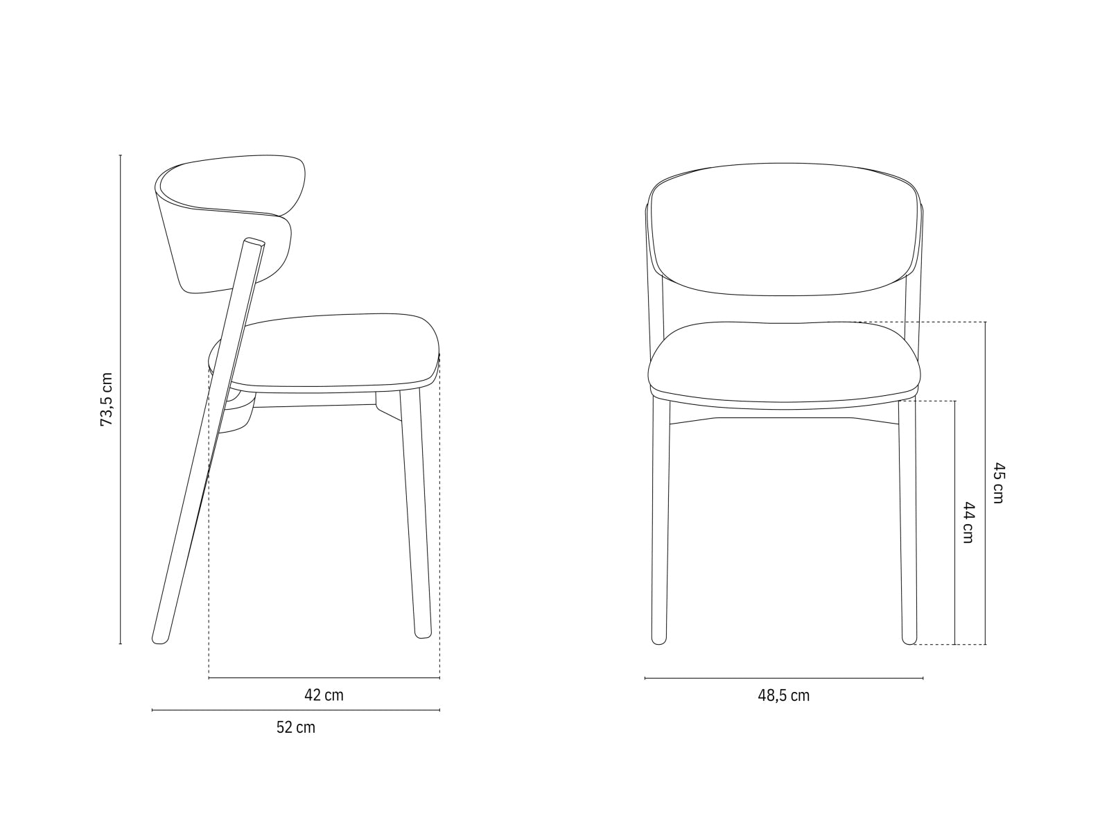 Mares Esszimmerstuhl gepolstert 2er Set in präsentiert im Onlineshop von KAQTU Design AG. Stuhl ist von Micadoni