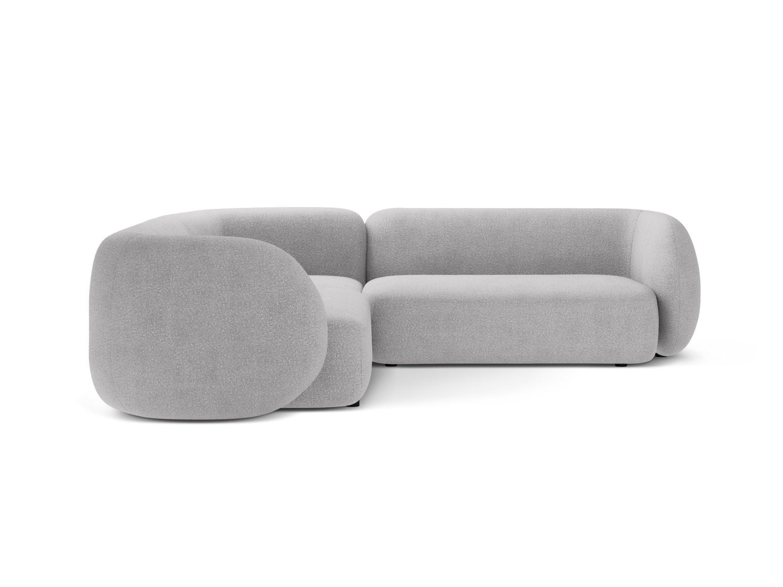 Modulares 5-Sitzer Ecksofa Kate in elegantem Hellgrau, ideal für stilvolle Wohnräume, präsentiert von Micadoni.
