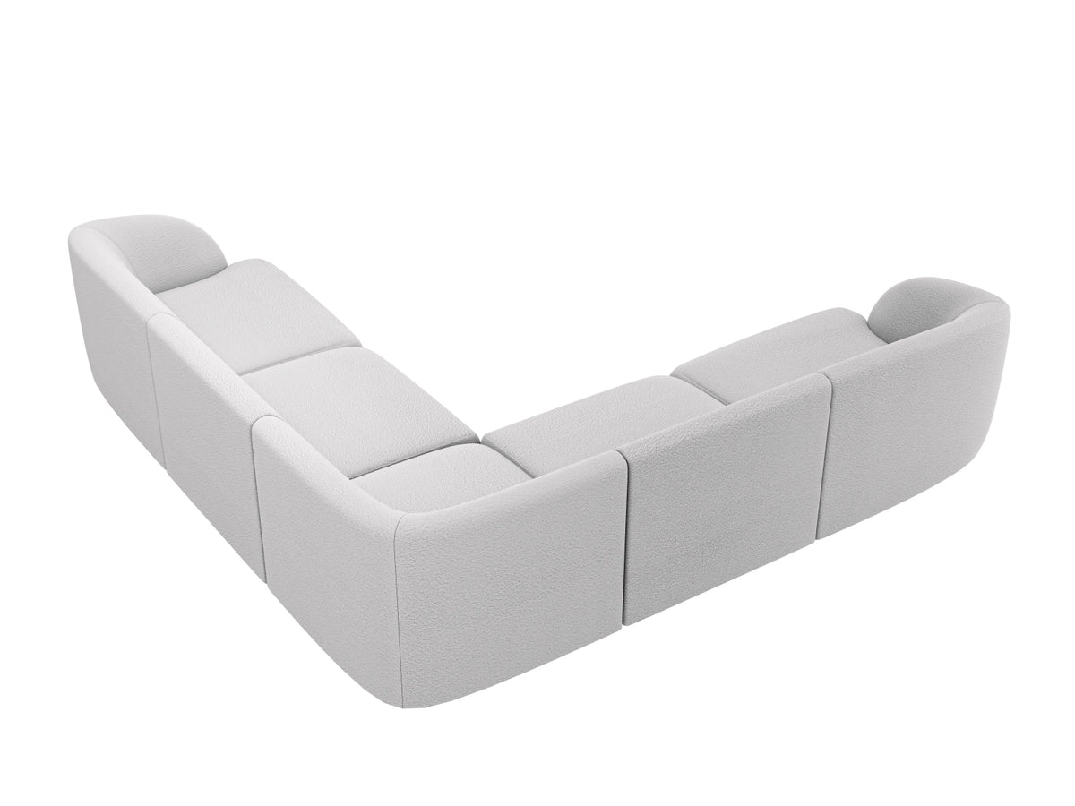 Miley Bouclé Ecksofa Reversible 5 Sitzer in Light Grey-Baloo präsentiert im Onlineshop von KAQTU Design AG. Ecksofa ist von Micadoni