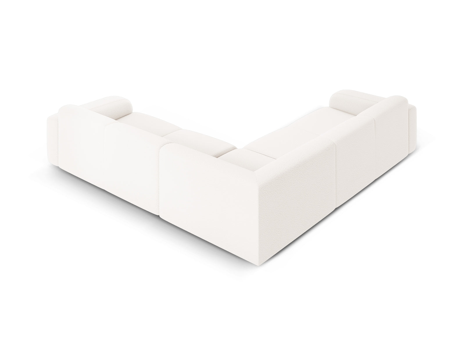 Modernes 5-Sitzer Ecksofa Molino Symmetrical in Weiß von Micadoni, perfekt für entspannte Stunden und stilvolle Einrichtung.