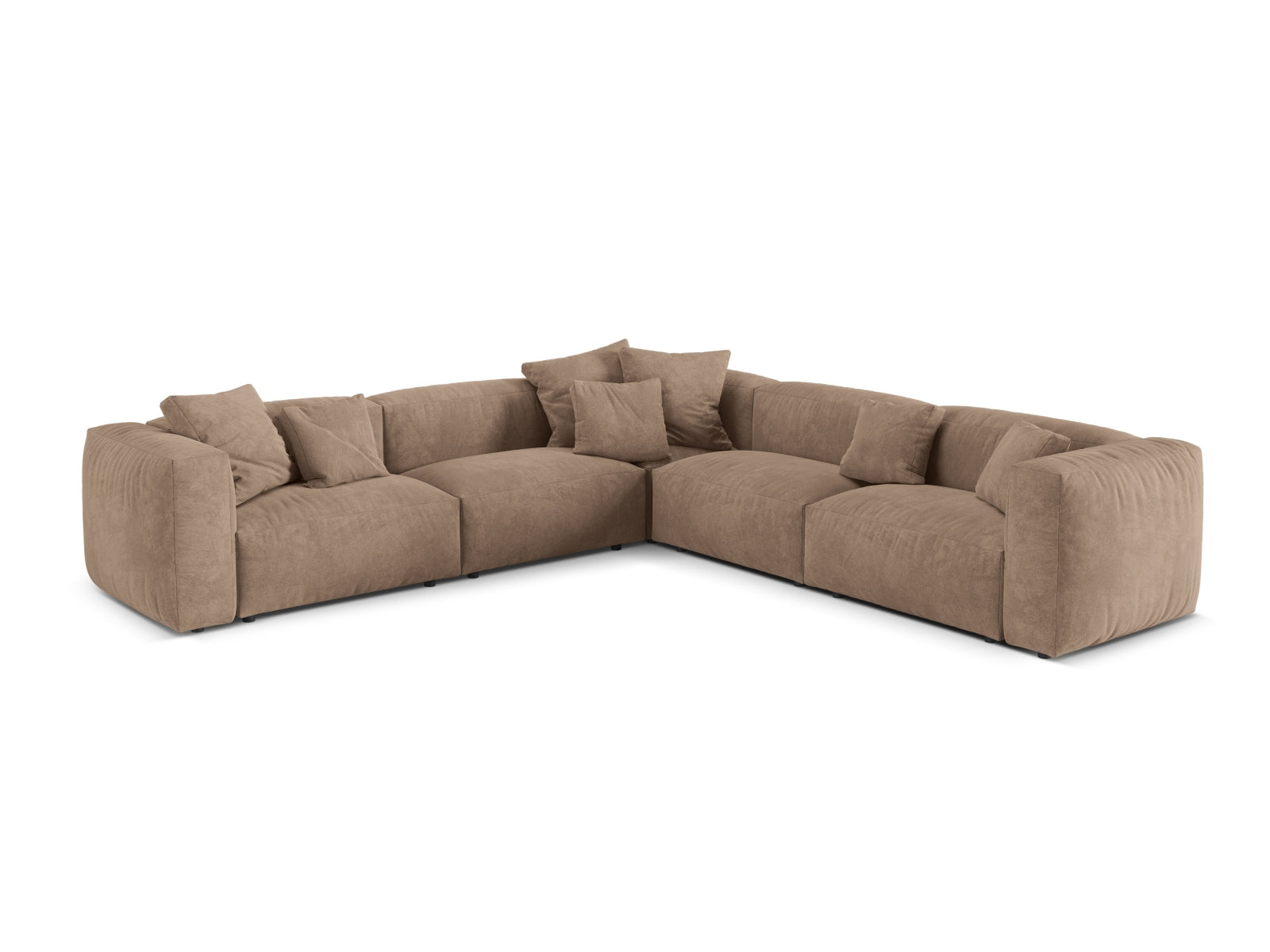 Elegantes 5-Sitzer Ecksofa Symmetric Martina in stilvollem Design, perfekt für gemütliche Abende und moderne Wohnkonzepte.