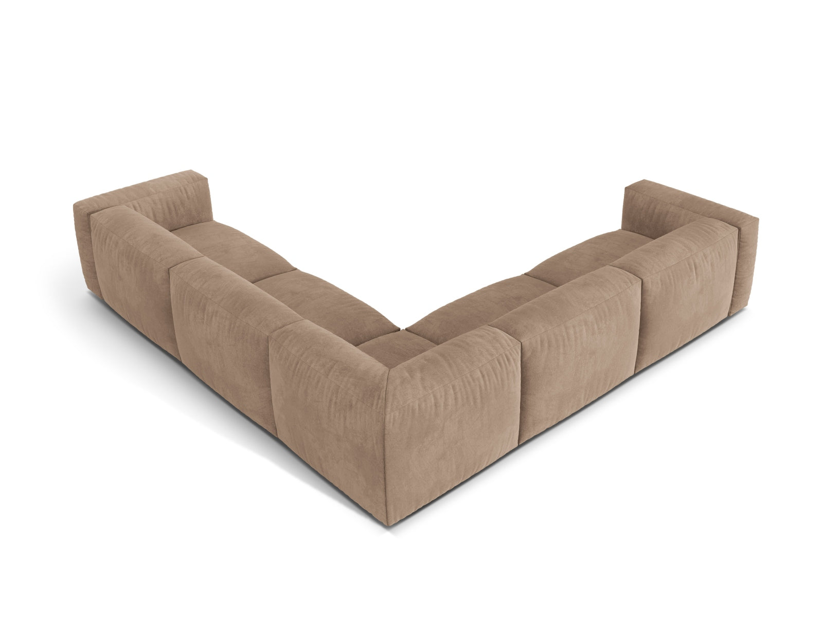 Modulares 5-Sitzer Ecksofa Symmetric Martina von Micadoni, ideal für stilvolle Wohnräume und entspannte Stunden mit Freunden und Familie.