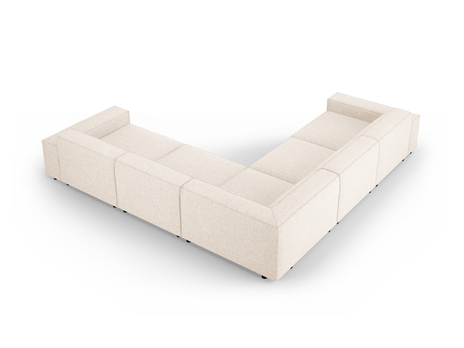 Erleben Sie das Jodie Ecksofa von Micadoni: Ein elegantes 6-Sitzer Sofa, das sich modular anpasst und höchsten Komfort bietet.