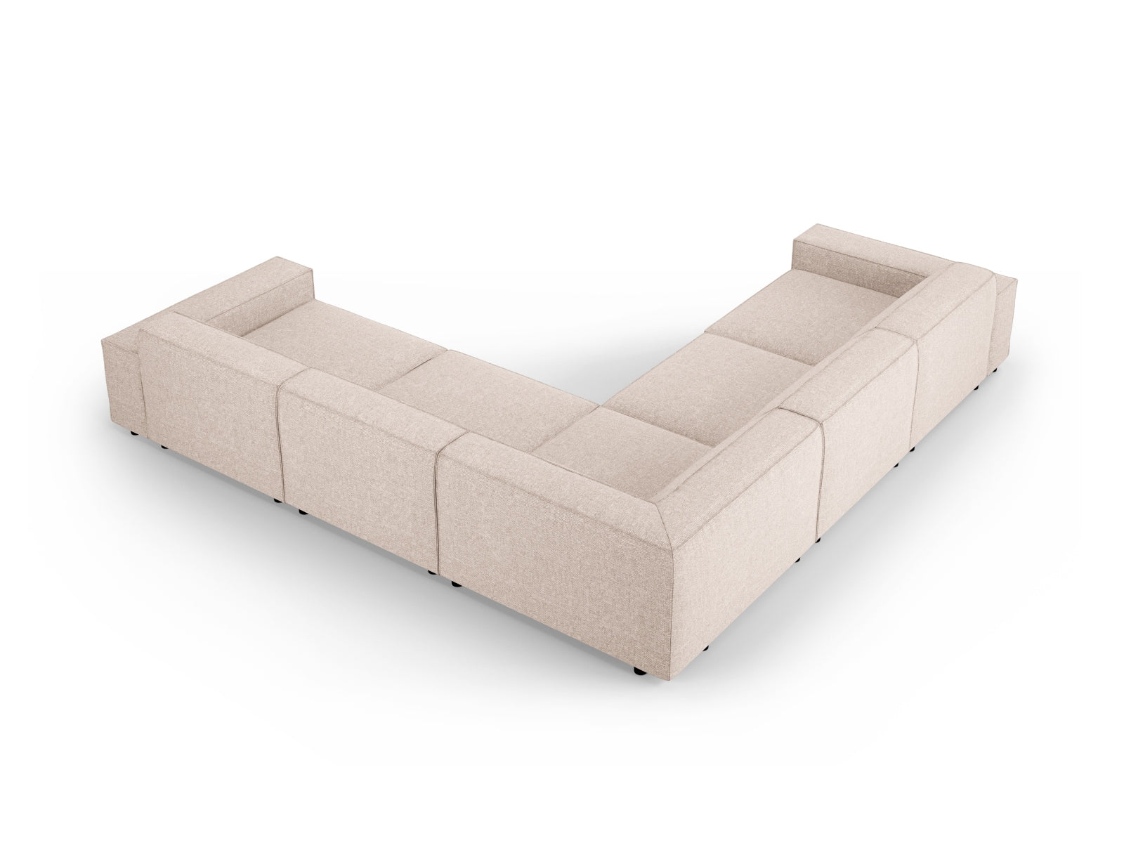 Erleben Sie das Jodie Ecksofa von Micadoni: Ein elegantes 6-Sitzer Sofa, das sich modular anpasst und höchsten Komfort bietet.