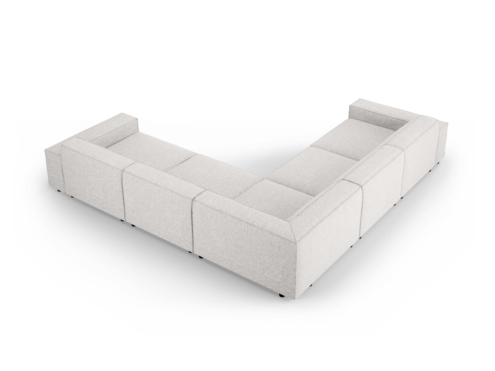 Erleben Sie das Jodie Ecksofa von Micadoni: Ein elegantes 6-Sitzer Sofa, das sich modular anpasst und höchsten Komfort bietet.