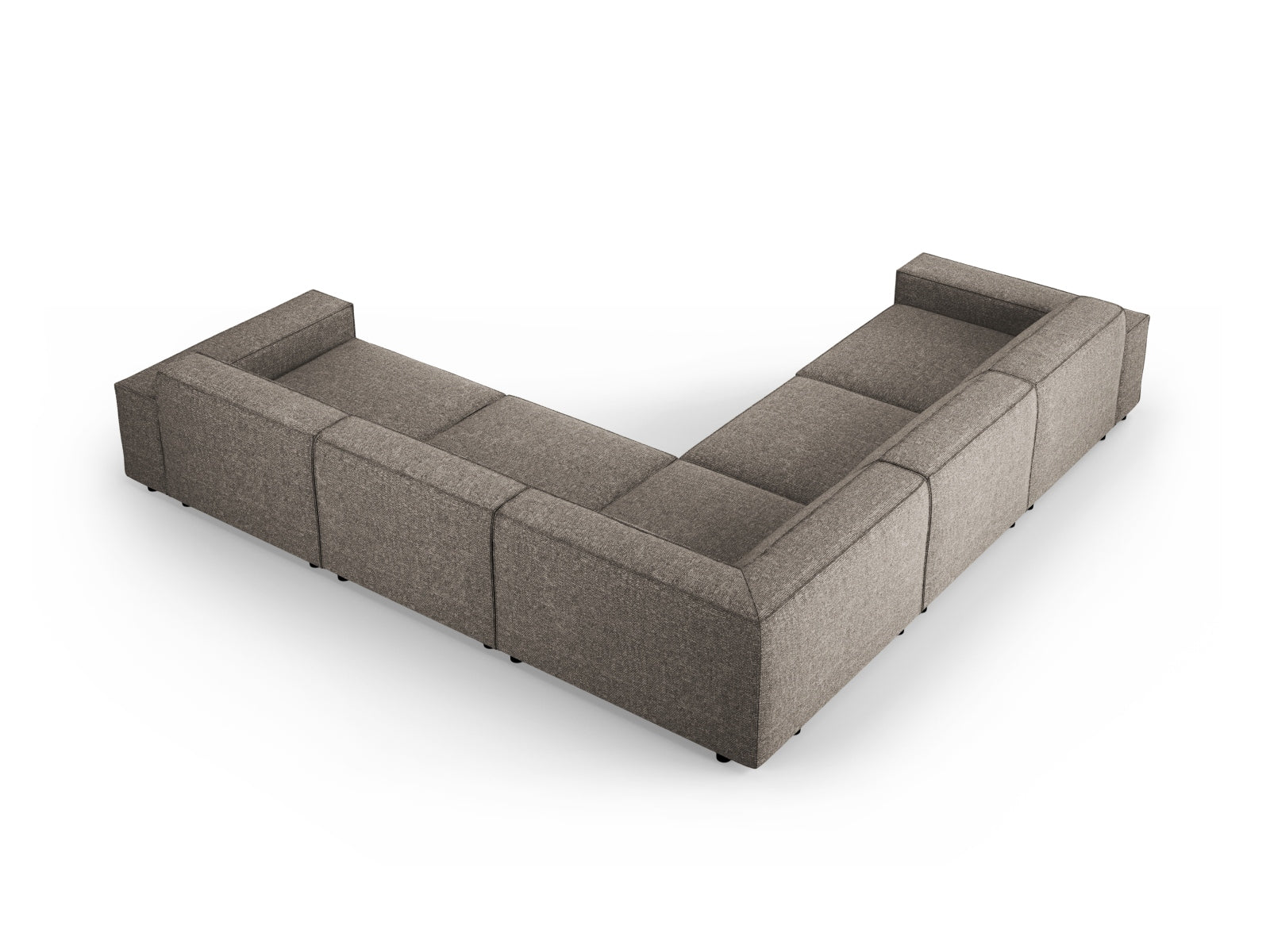 Erleben Sie das Jodie Ecksofa von Micadoni: Ein elegantes 6-Sitzer Sofa, das sich modular anpasst und höchsten Komfort bietet.