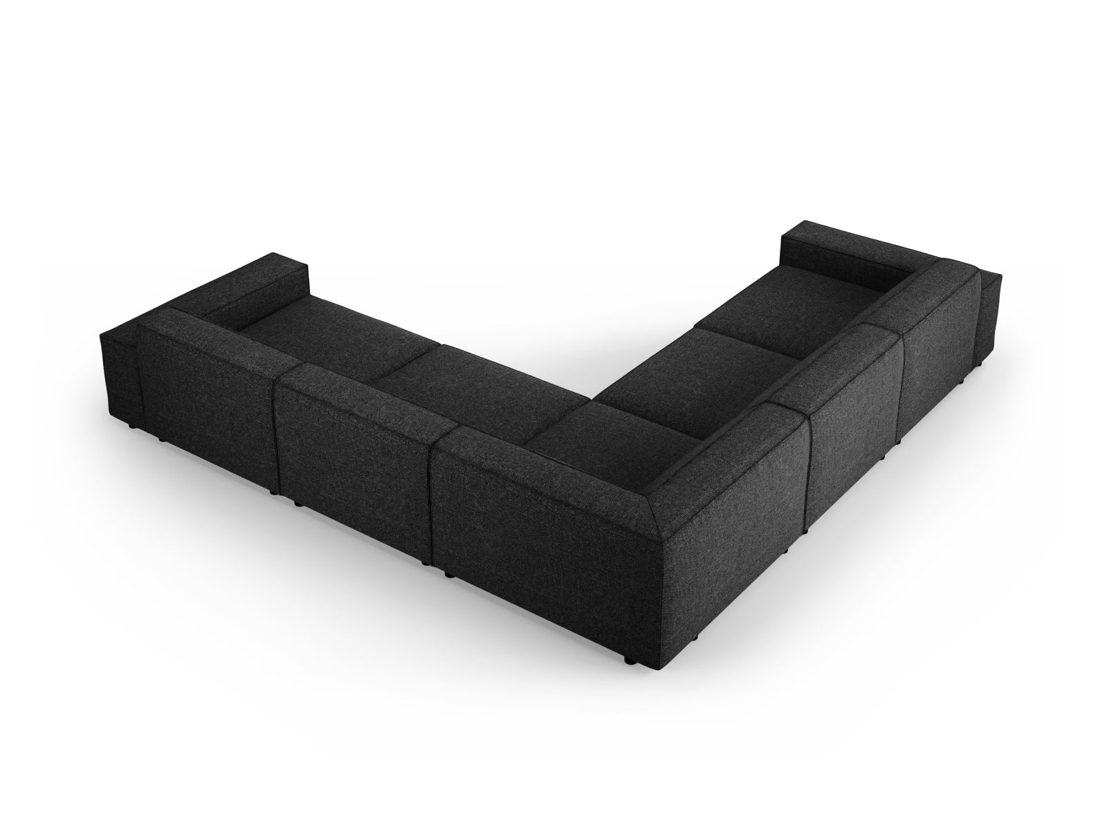 Erleben Sie das Jodie Ecksofa von Micadoni: Ein elegantes 6-Sitzer Sofa, das sich modular anpasst und höchsten Komfort bietet.