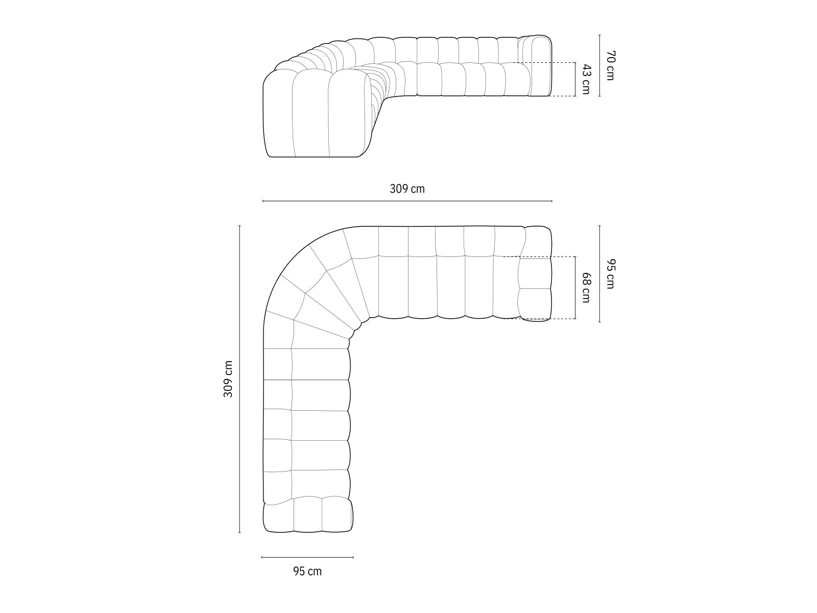 Entdecken Sie das Lupine Ecksofa von Micadoni: Ein elegantes 5-Sitzer-Modell mit flexiblem Design, erstklassigen Materialien und optimalem Komfort.