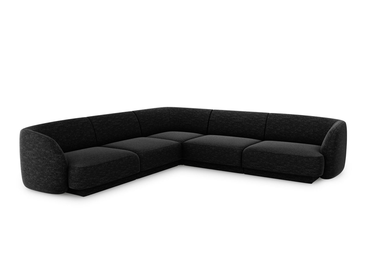 Miley Symmetrical Ecksofa 5 Sitzer in Black-Haga präsentiert im Onlineshop von KAQTU Design AG. Ecksofa ist von Micadoni