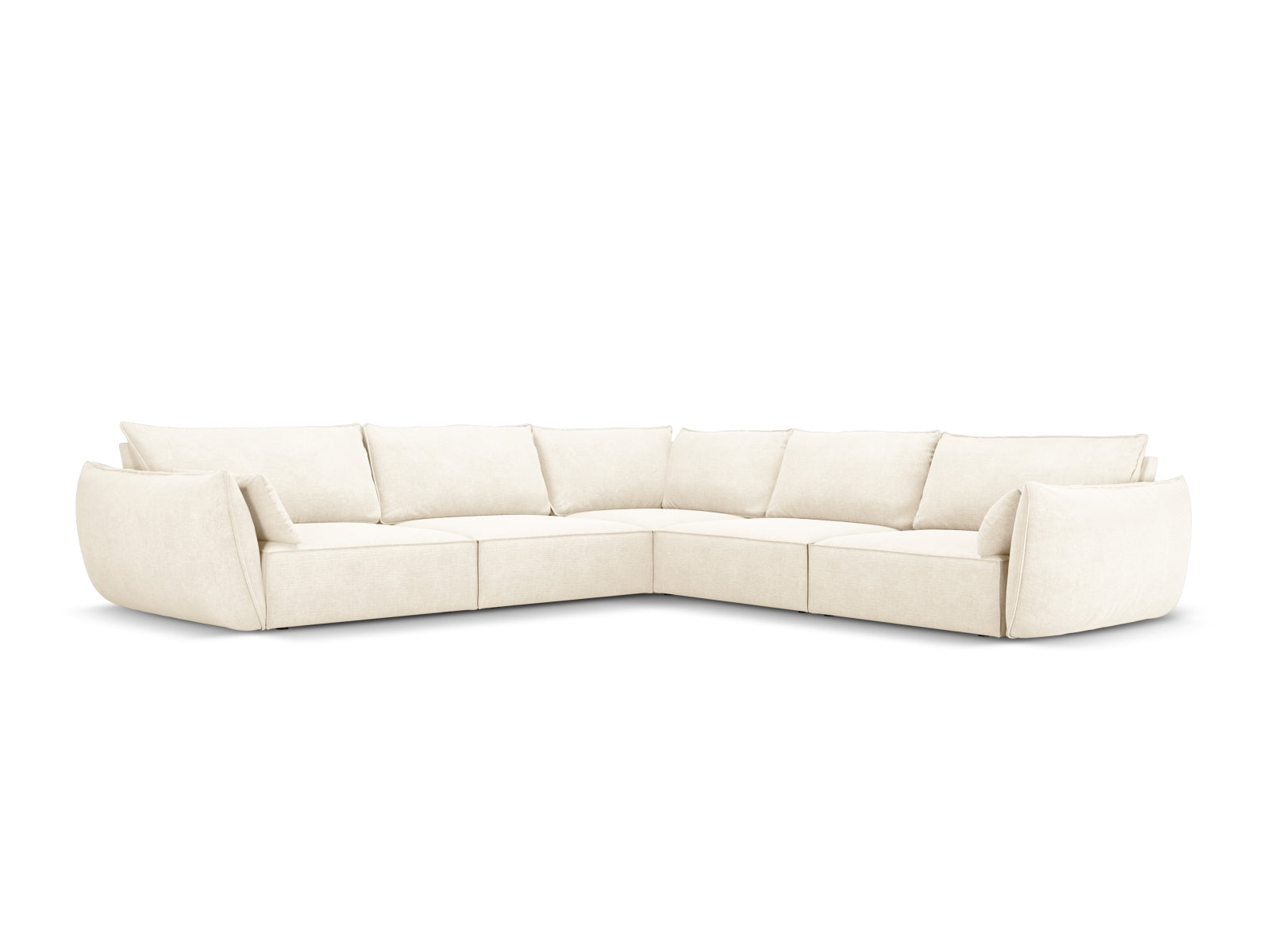 Kaelle Symmetrical Ecksofa 7 Sitzer in Light Beige-Over The Horizon präsentiert im Onlineshop von KAQTU Design AG. Ecksofa ist von Micadoni