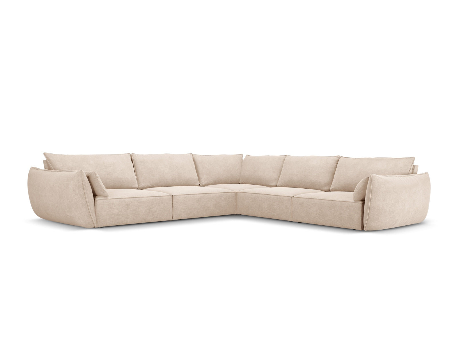 Kaelle Symmetrical Ecksofa 7 Sitzer in Beige-Over The Horizon präsentiert im Onlineshop von KAQTU Design AG. Ecksofa ist von Micadoni