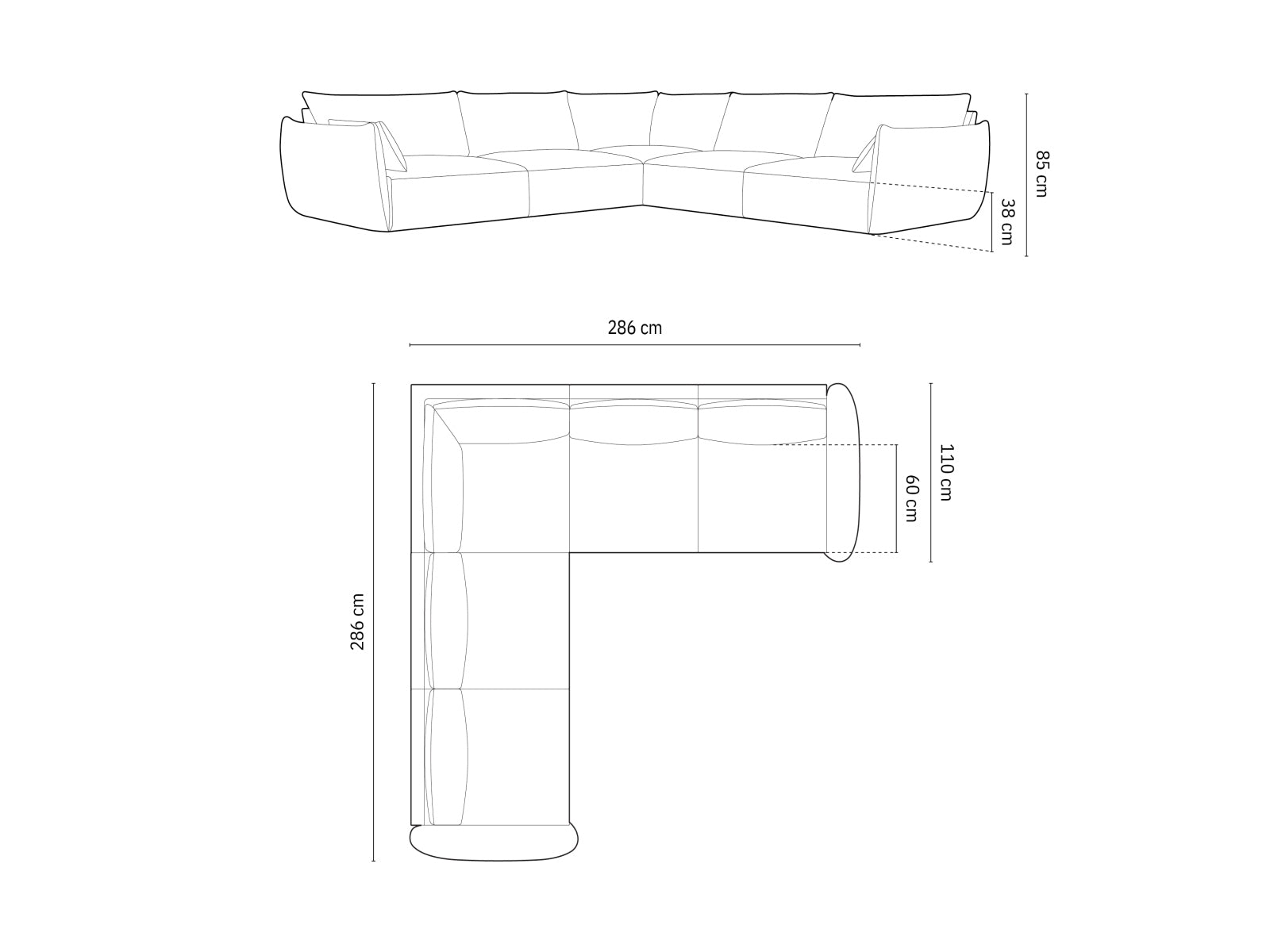 Erleben Sie das Kaelle Symmetrical Ecksofa 7 Sitzer von Micadoni – ein elegantes, komfortables Sofa für gesellige Abende und entspannte Momente.