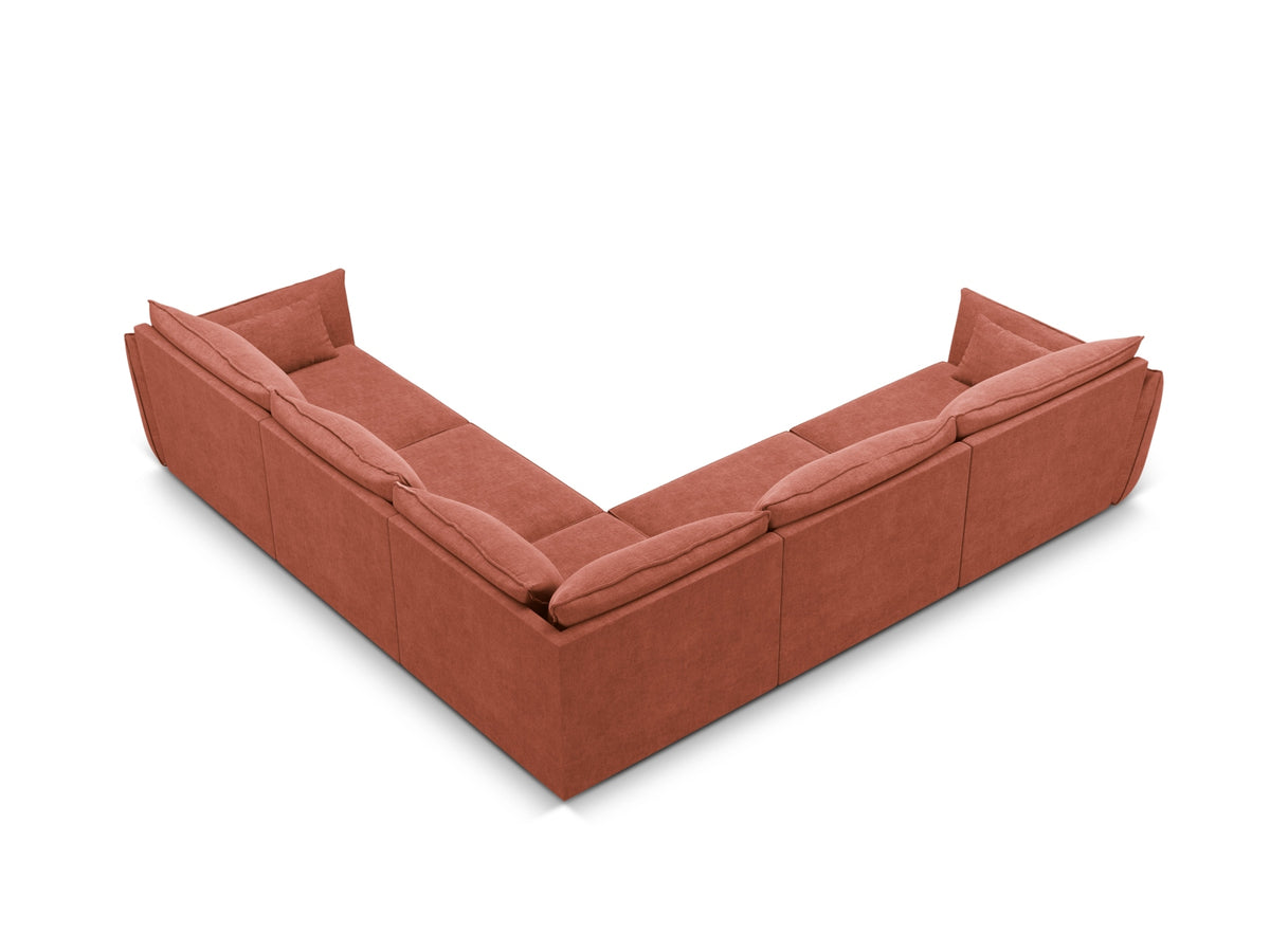 Kaelle Symmetrical Ecksofa 7 Sitzer in Terracotta-Over The Horizon präsentiert im Onlineshop von KAQTU Design AG. Ecksofa ist von Micadoni