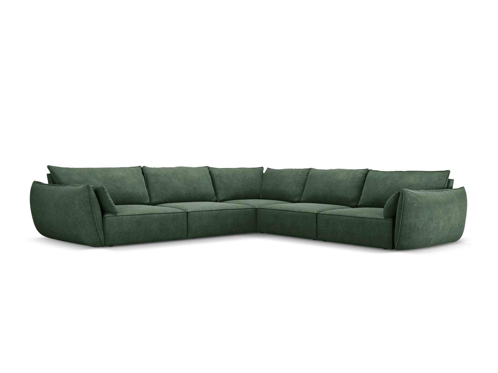 Kaelle Symmetrical Ecksofa 7 Sitzer in Bottle Green-Over The Horizon präsentiert im Onlineshop von KAQTU Design AG. Ecksofa ist von Micadoni