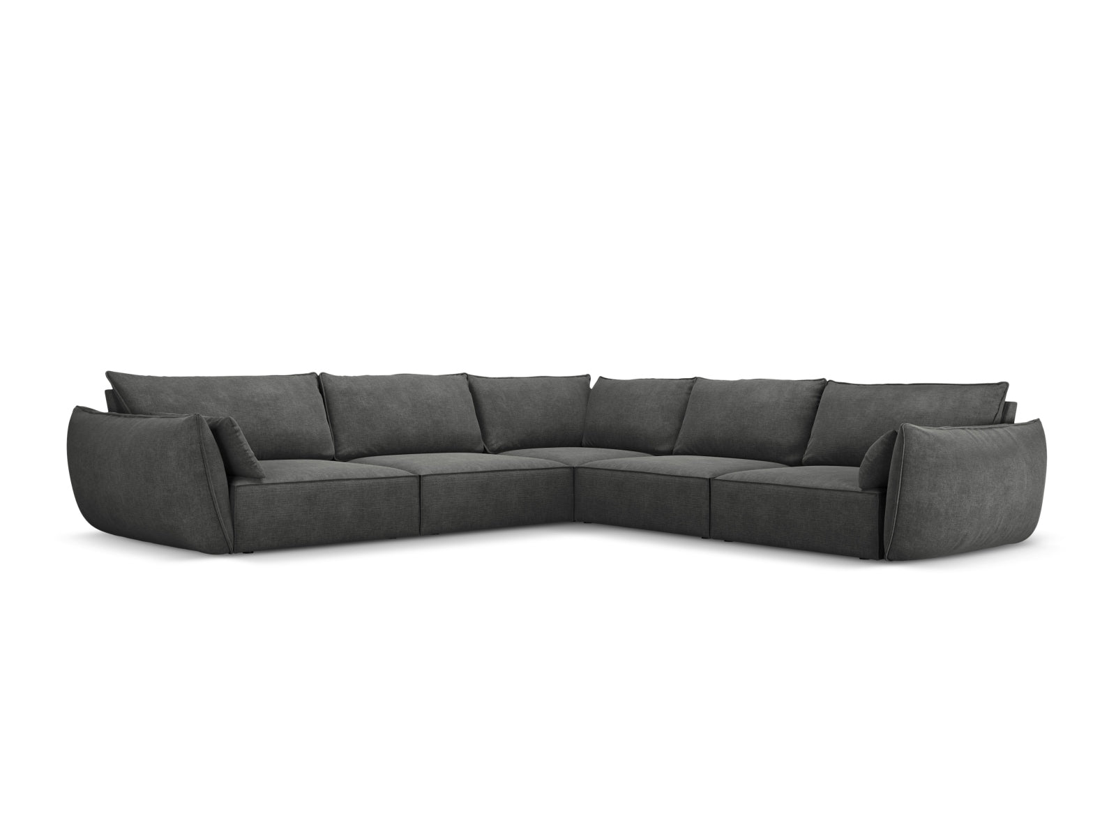 Kaelle Symmetrical Ecksofa 7 Sitzer in Dark Grey-Over The Horizon präsentiert im Onlineshop von KAQTU Design AG. Ecksofa ist von Micadoni