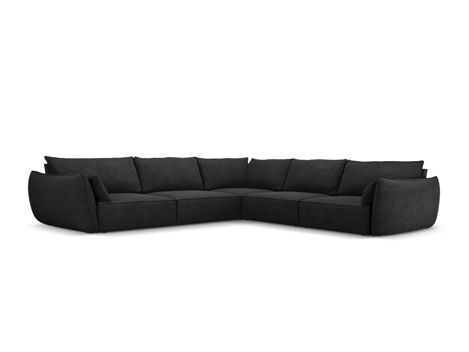 Kaelle Symmetrical Ecksofa 7 Sitzer in Black-Over The Horizon präsentiert im Onlineshop von KAQTU Design AG. Ecksofa ist von Micadoni