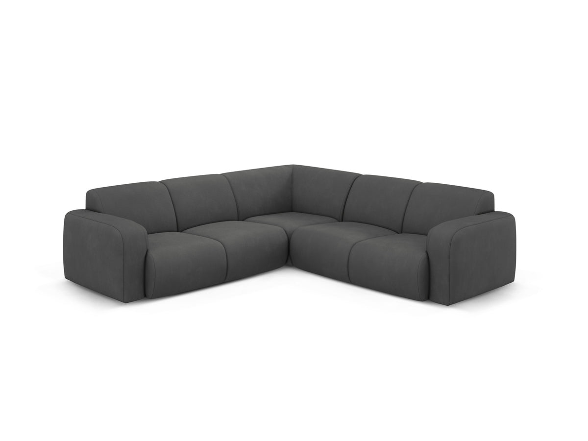 Molino Symmetrical Ecksofa 5 Sitzer in Dark Grey-Rebel präsentiert im Onlineshop von KAQTU Design AG. Ecksofa ist von Micadoni