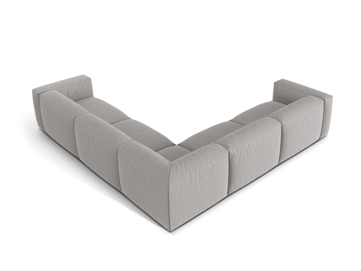 5-Sitzer Ecksofa modular symmetrisch Martina in Light Grey-Boston präsentiert im Onlineshop von KAQTU Design AG. Ecksofa ist von Micadoni