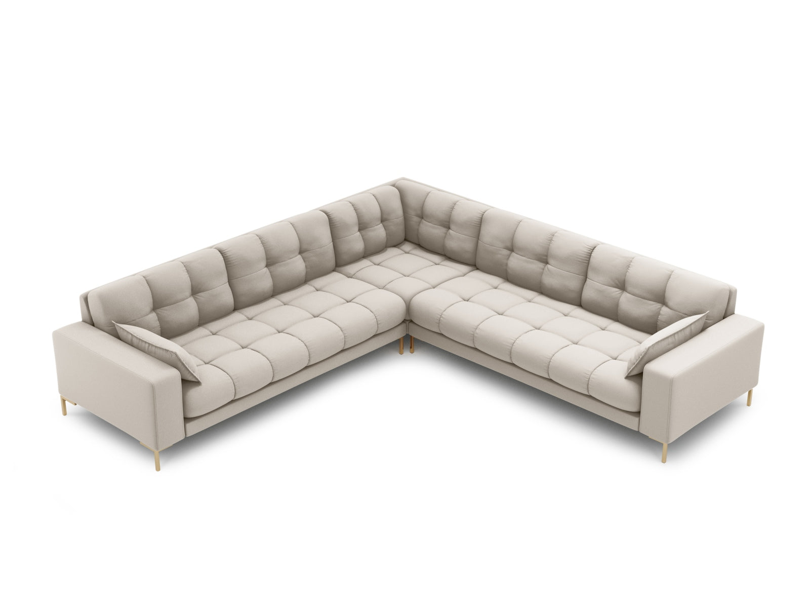 Entdecken Sie das stilvolle Mamaia Ecksofa 6 Sitzer von Micadoni – ideal für gesellige Abende und entspannte Momente in Ihrem Wohnzimmer.