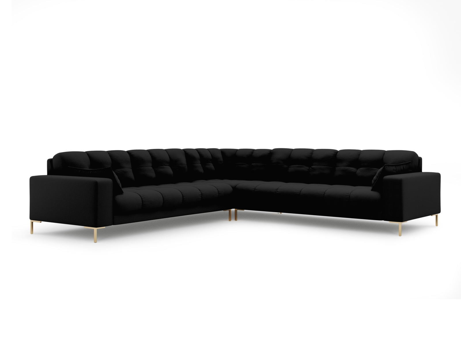 Mamaia Symmetrical Ecksofa 6 Sitzer in Black/Gold präsentiert im Onlineshop von KAQTU Design AG. Ecksofa ist von Micadoni