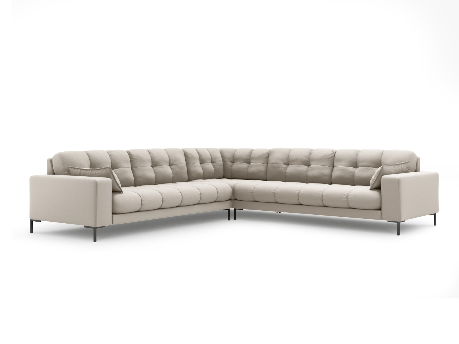 Mamaia Symmetrical Ecksofa 6 Sitzer in Beige/Schwarz-Neve präsentiert im Onlineshop von KAQTU Design AG. Ecksofa ist von Micadoni