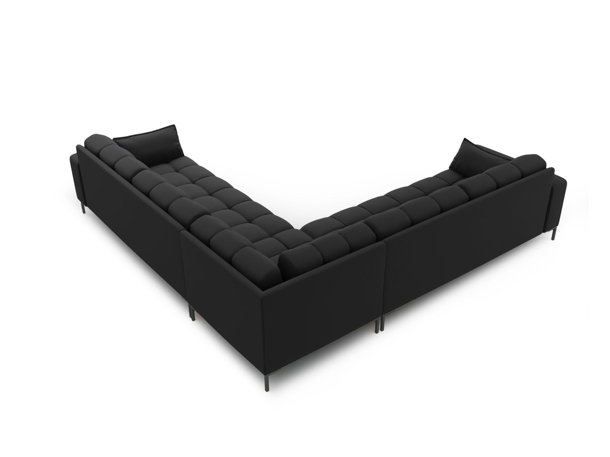 Mamaia Symmetrical Ecksofa 6 Sitzer in Dark Grey/Schwarz-Neve präsentiert im Onlineshop von KAQTU Design AG. Ecksofa ist von Micadoni