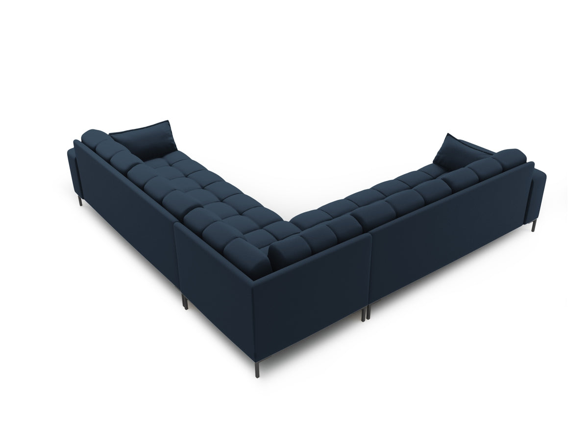 Mamaia Symmetrical Ecksofa 6 Sitzer in Blue/Schwarz-Neve präsentiert im Onlineshop von KAQTU Design AG. Ecksofa ist von Micadoni