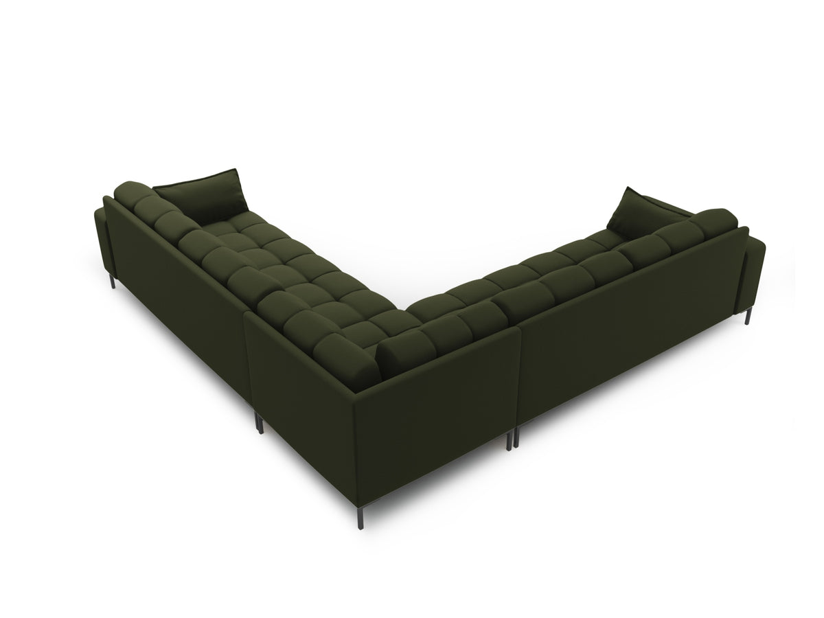 Mamaia Symmetrical Ecksofa 6 Sitzer in Green/Schwarz-Neve präsentiert im Onlineshop von KAQTU Design AG. Ecksofa ist von Micadoni