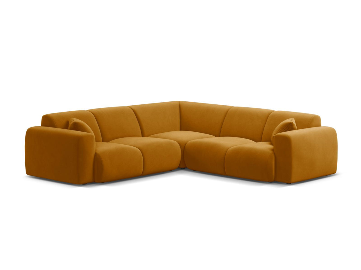 Molino Velour Symmetrical Ecksofa 5 Sitzer in Yellow-Casino präsentiert im Onlineshop von KAQTU Design AG. Ecksofa ist von Micadoni