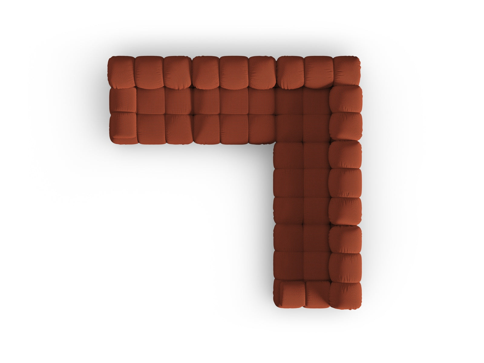 Elegantes Bellis Ecksofa in Brick-Sonic, 5-Sitzer, 282 cm, ideal für komfortable und moderne Wohnräume von Micadoni.