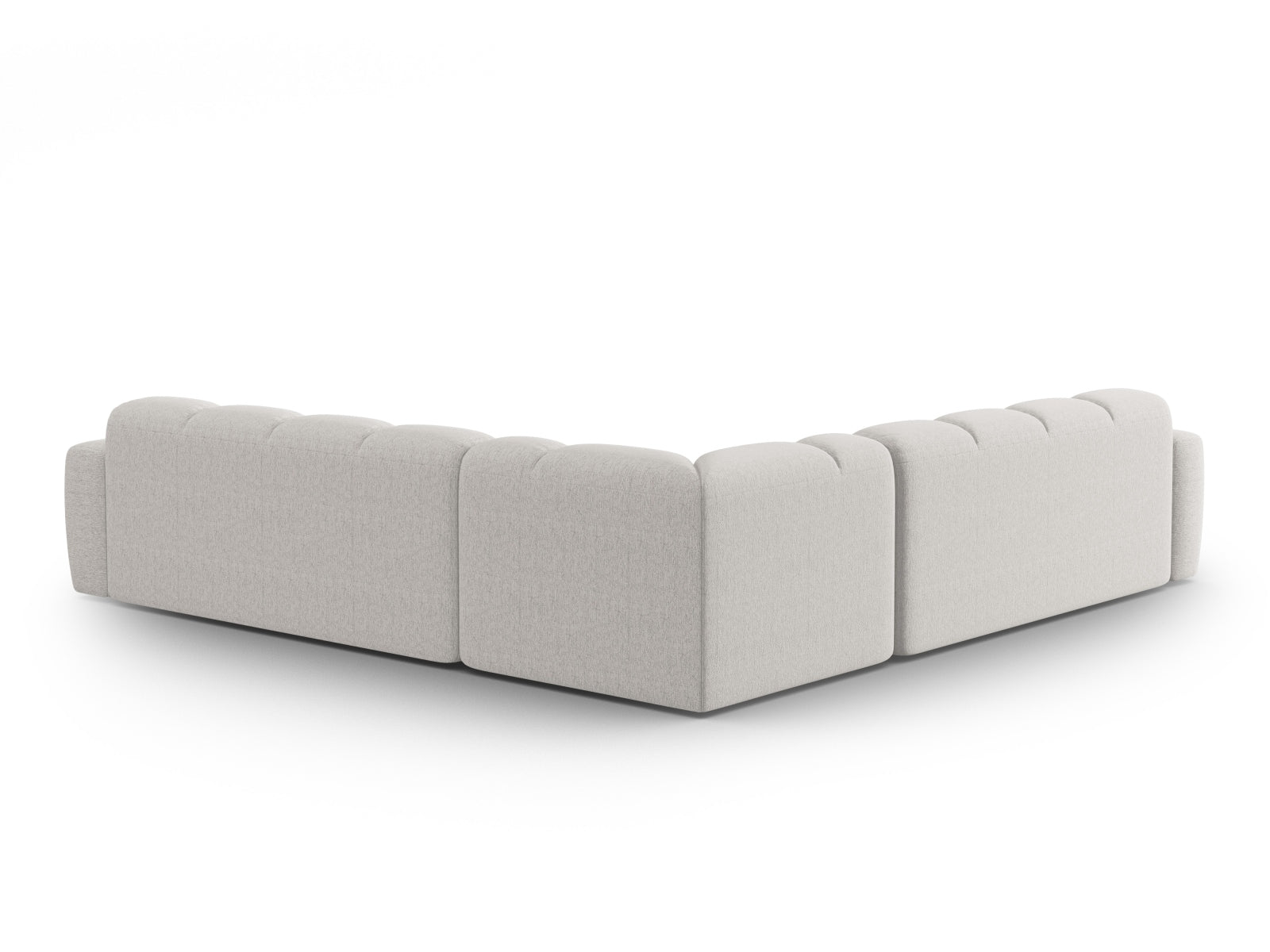 Erleben Sie das stilvolle Lisa Symmetrical Ecksofa von Micadoni. Dieses 5-Sitzer Velours Sofa vereint Komfort und modernes Design für Ihr Wohnzimmer.