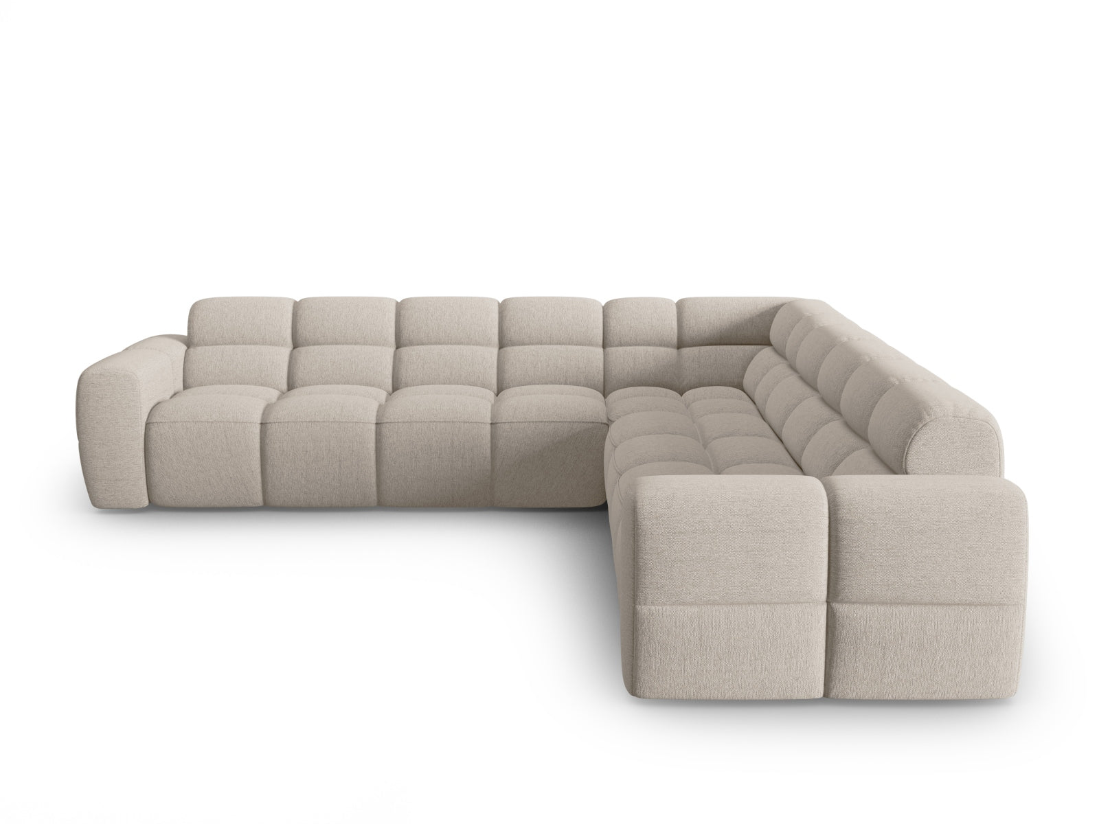 Entdecken Sie das elegante Lisa Symmetrical Ecksofa von Micadoni. Dieses 5-Sitzer Sofa aus hochwertigem Velours bietet perfekten Komfort und zeitloses Design.