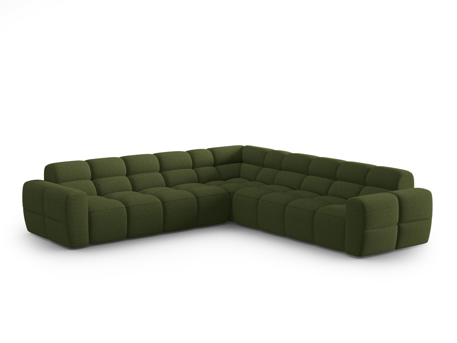 Lisa Symmetrical Ecksofa 5 Sitzer in Green Melange präsentiert im Onlineshop von KAQTU Design AG. Ecksofa ist von Micadoni