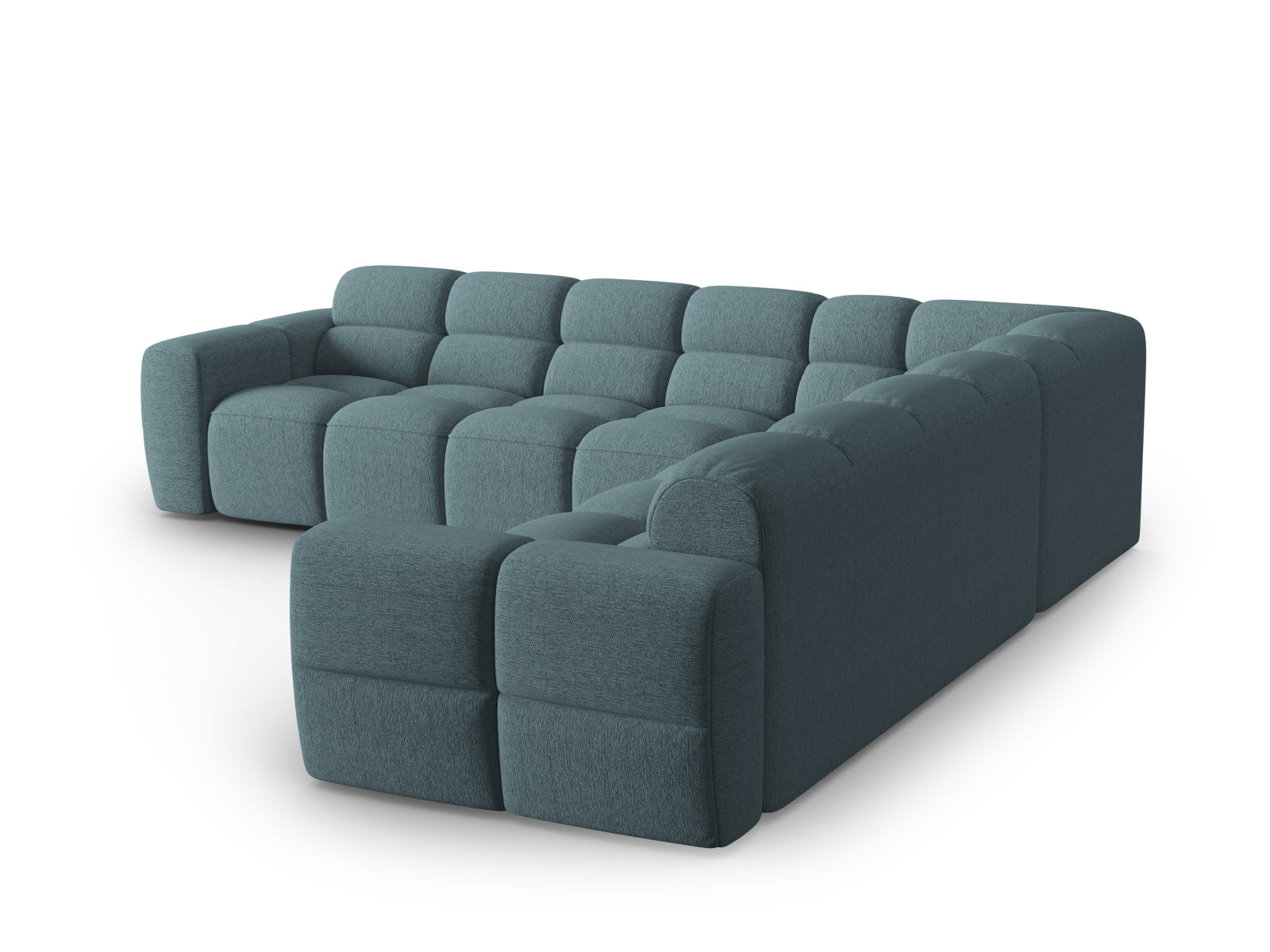 Entdecken Sie das elegante Lisa Symmetrical Ecksofa von Micadoni. Dieses 5-Sitzer Sofa aus hochwertigem Velours bietet perfekten Komfort und zeitloses Design.