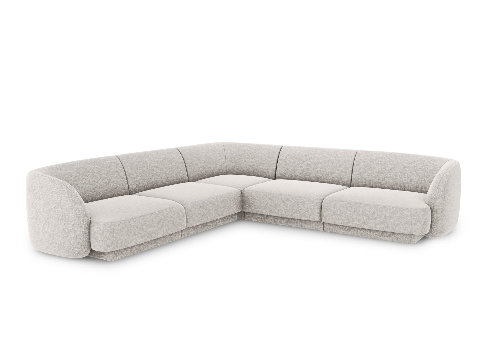 Miley Symmetrical Ecksofa 5 Sitzer in Silver-Eden präsentiert im Onlineshop von KAQTU Design AG. Ecksofa ist von Micadoni