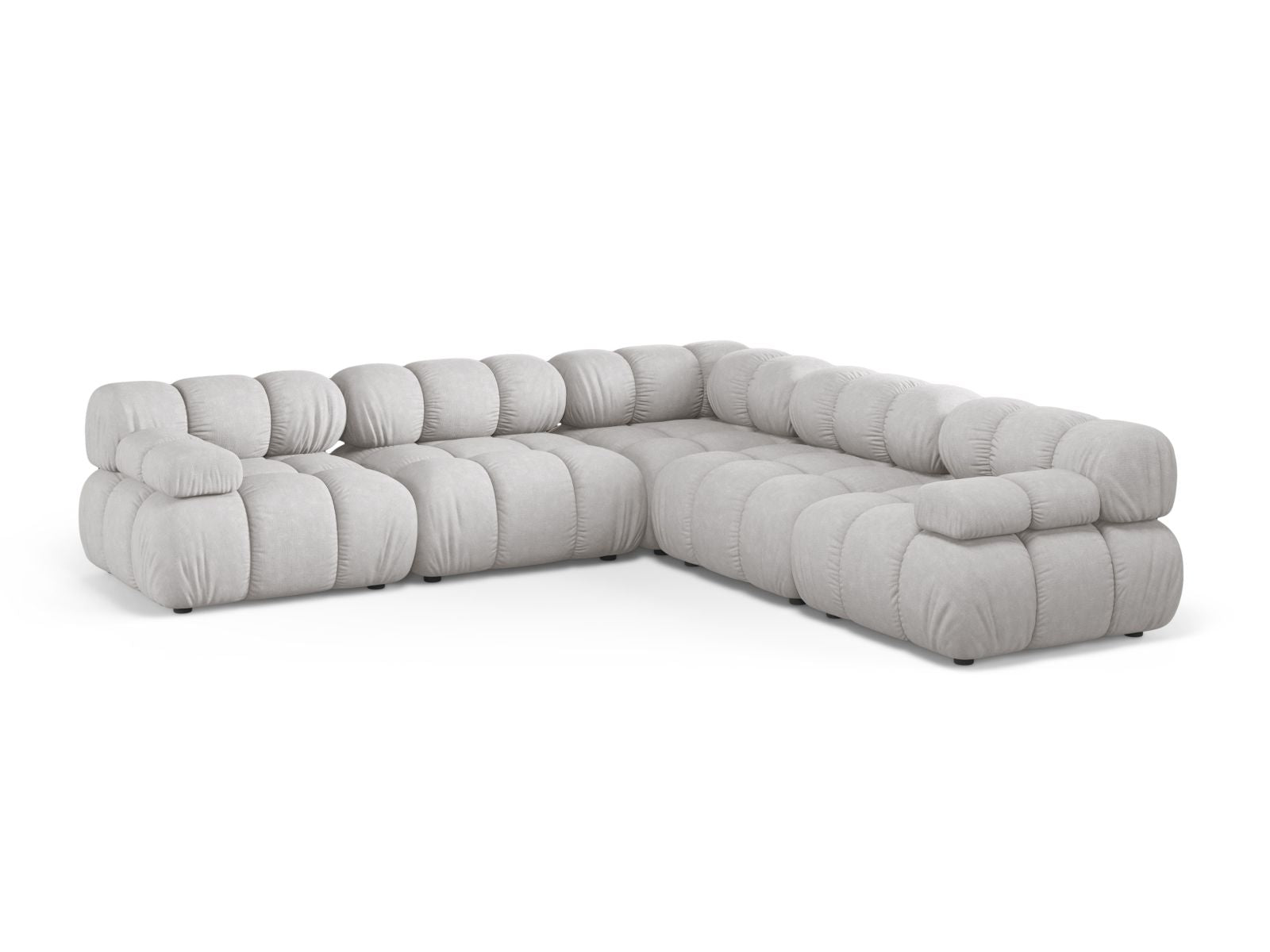 5-Sitzer Ecksofa Symmetric Bellis in Light Grey-Liberty präsentiert im Onlineshop von KAQTU Design AG. Ecksofa ist von Micadoni