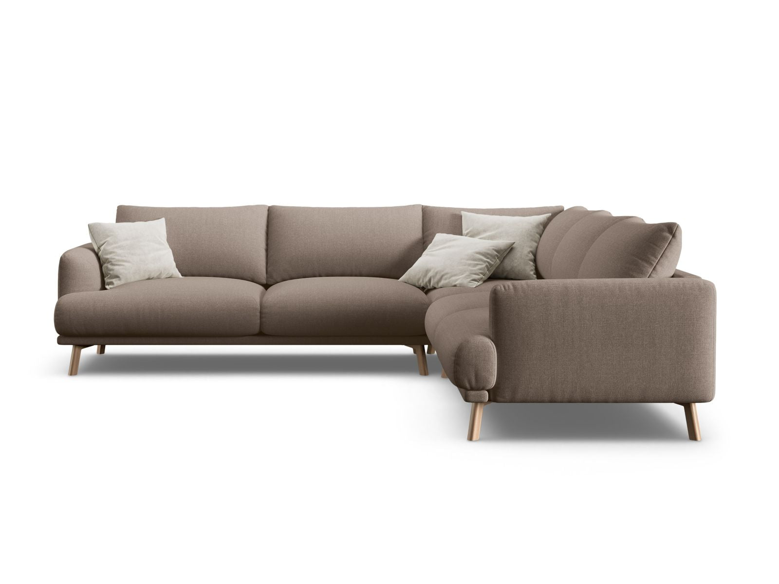 5-Sitzer Ecksofa Symmetric Naomi in Cappuccino-Liberty präsentiert im Onlineshop von KAQTU Design AG. Ecksofa ist von Micadoni