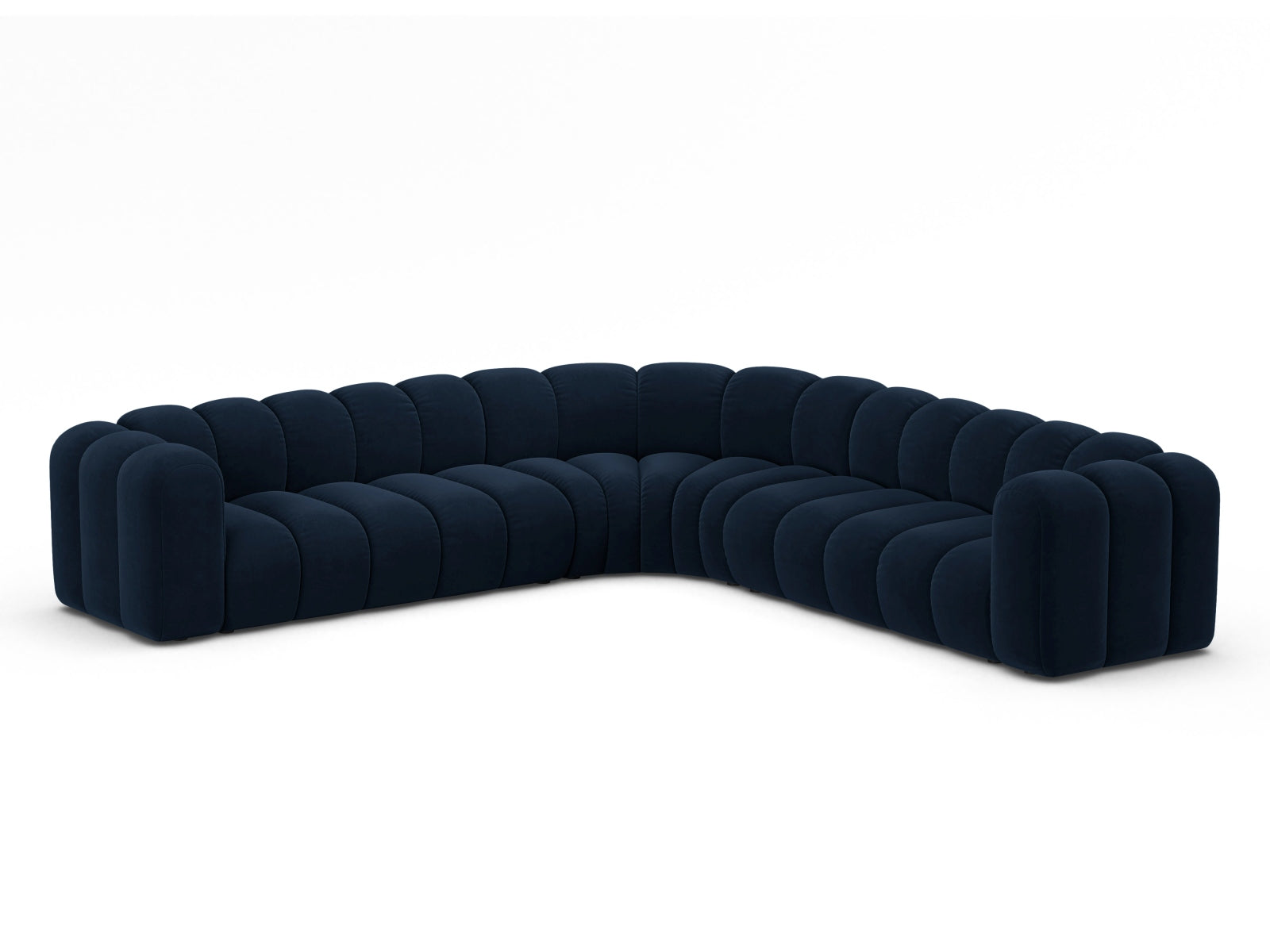 Entdecken Sie das Lupine Velour Symmetrical Ecksofa von Micadoni – ein elegantes 5-Sitzer Sofa, das perfekten Komfort und vielseitige Gestaltungsmöglichkeiten bietet.